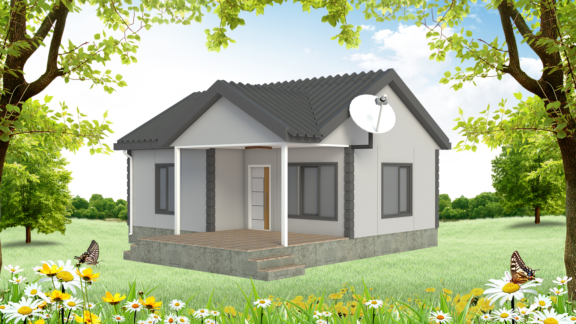 55 m² Tek Katlı Prefabrik Ev