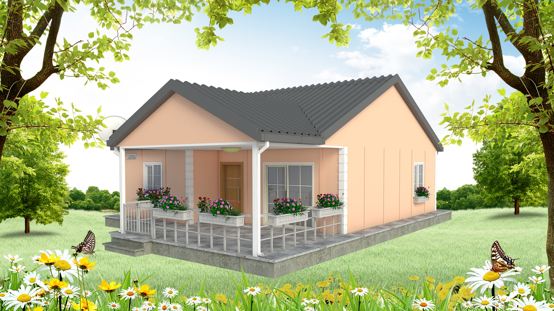 95 m² Tek Katlı Prefabrik Ev